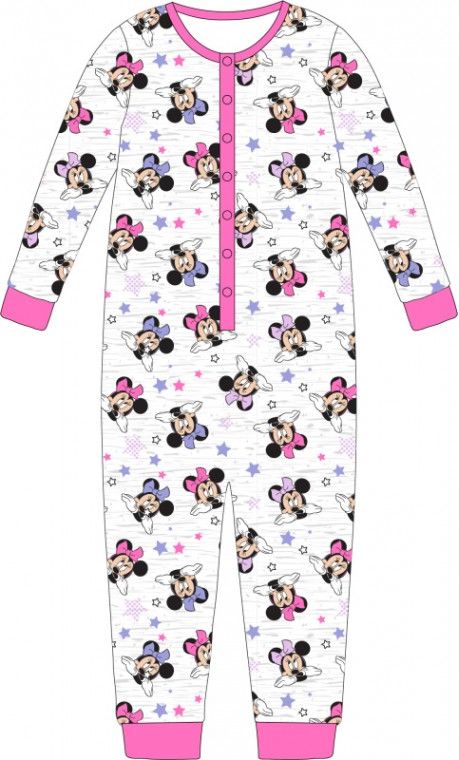 E plus M - Dívčí / dětské pyžamo overal Minnie Mouse / Disney - šedé 98 - 104 - obrázek 1