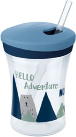 Nekapající hrneček NUK Action Cup se slámkou, Hello Adventure - HORY - obrázek 1