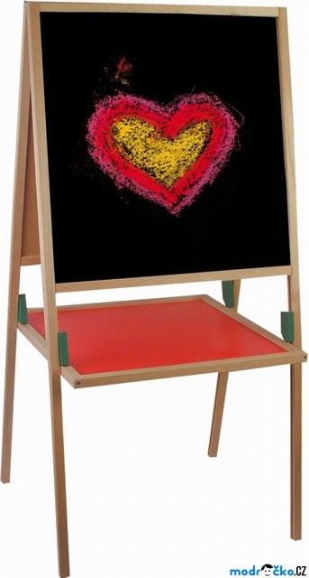 Kreslící tabule - Natur rám s poličkou, 92cm (Woody) - obrázek 1