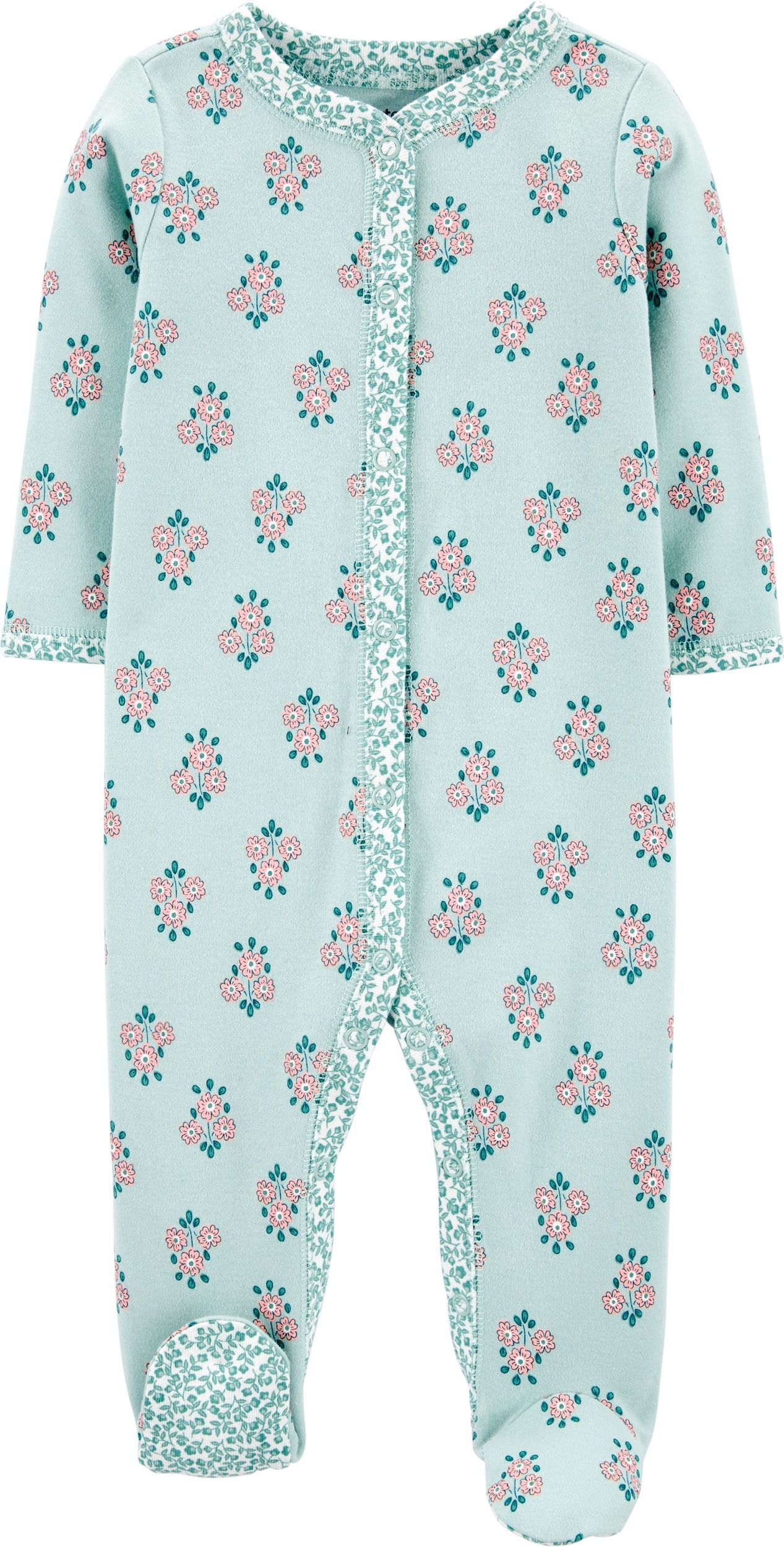 CARTER'S Overal zip Floral Mint dívka PRE - obrázek 2