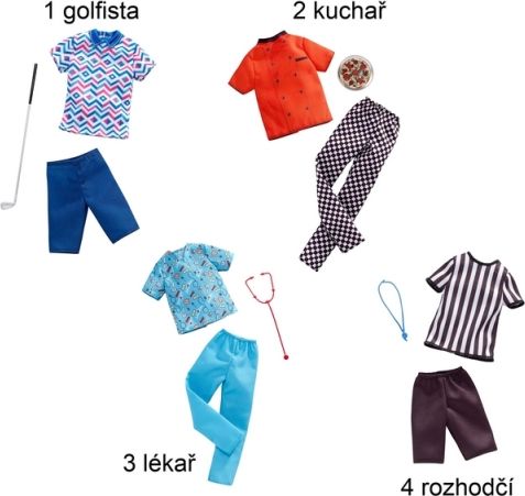 Barbie Kenovy profesní oblečky - obrázek 1
