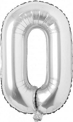 Nafukovací balónky čísla maxi stříbrné - 0 - obrázek 1