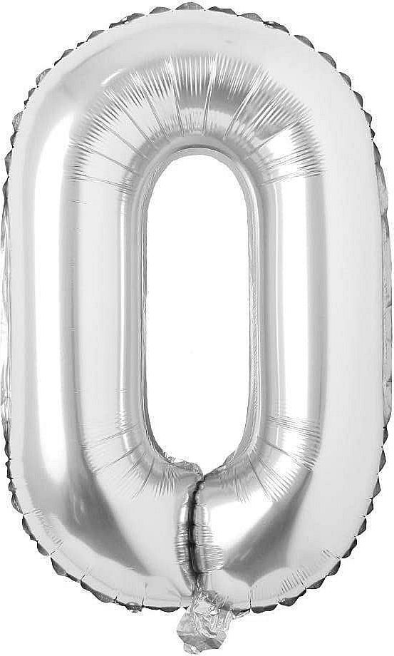 Lamps Nafukovací balónky čísla maxi stříbrné - 0 - obrázek 1