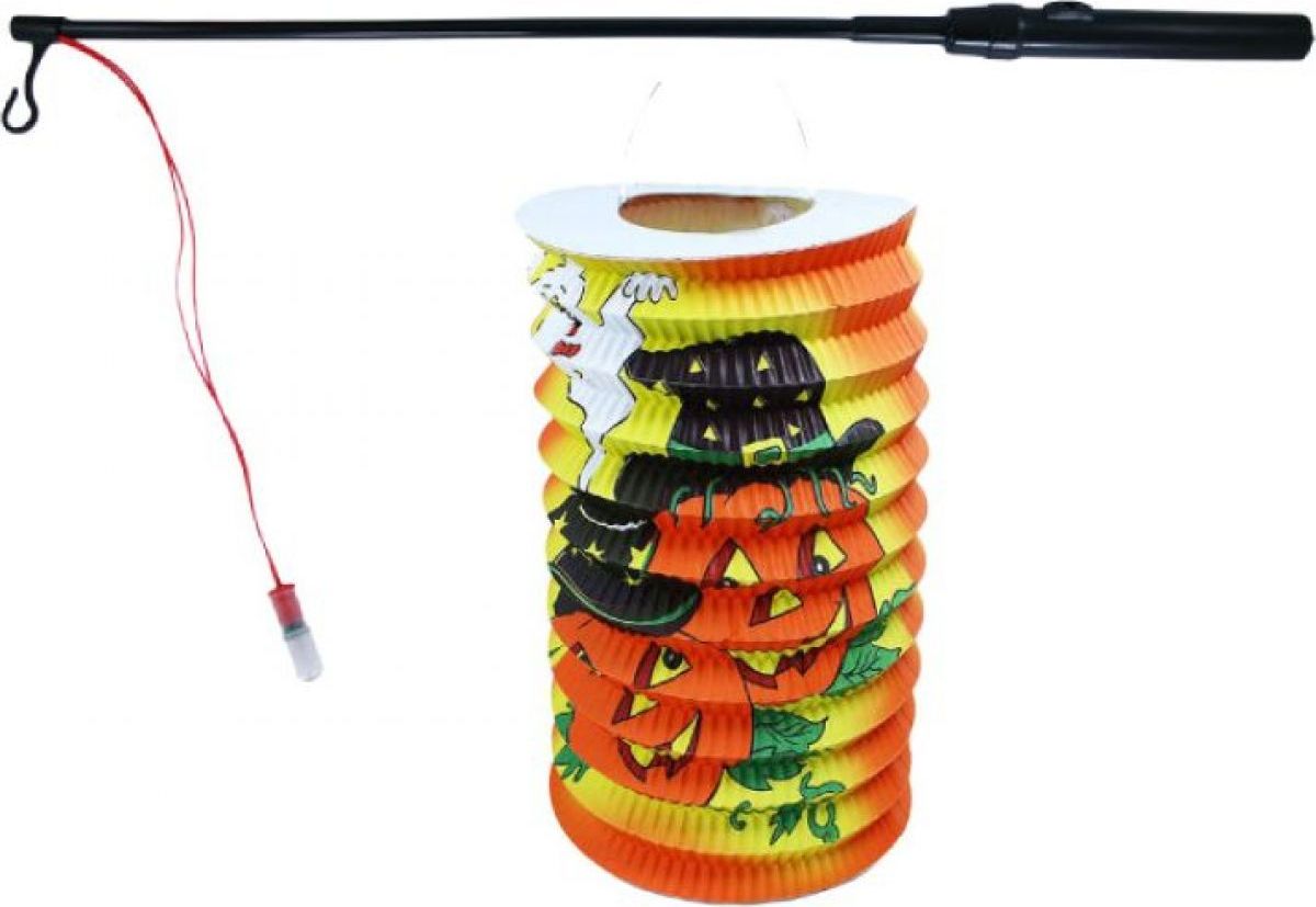 Rappa Lampion dýně Halloween 15 cm se svítící hůlkou - obrázek 1