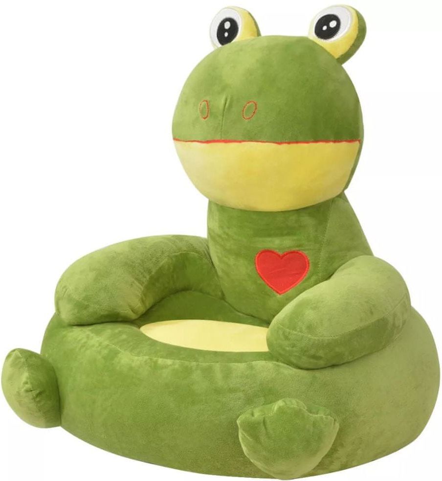 shumee Plyšové dětské křeslo žába zelená - obrázek 1