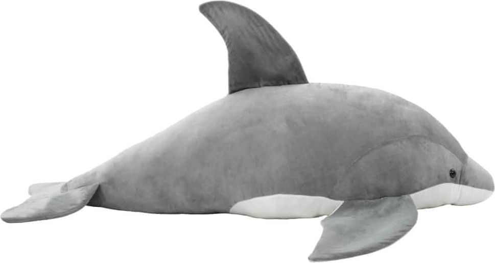shumee Plyšový delfín k mazlení šedý - obrázek 1