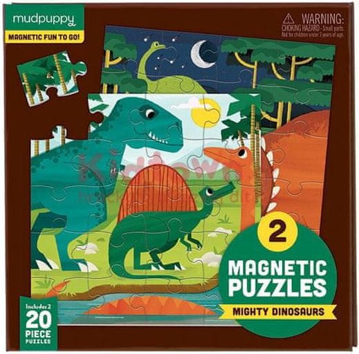 Mudpuppy Magnetické puzzle - Dinosaurus / Magnetic Fun - Mighty Dinosaurs - obrázek 1