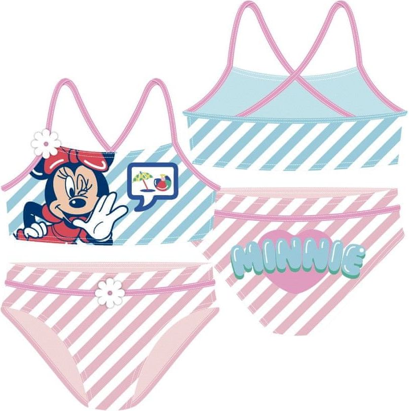 Disney dívčí bikini Minnie 98 - 104 růžová - obrázek 1