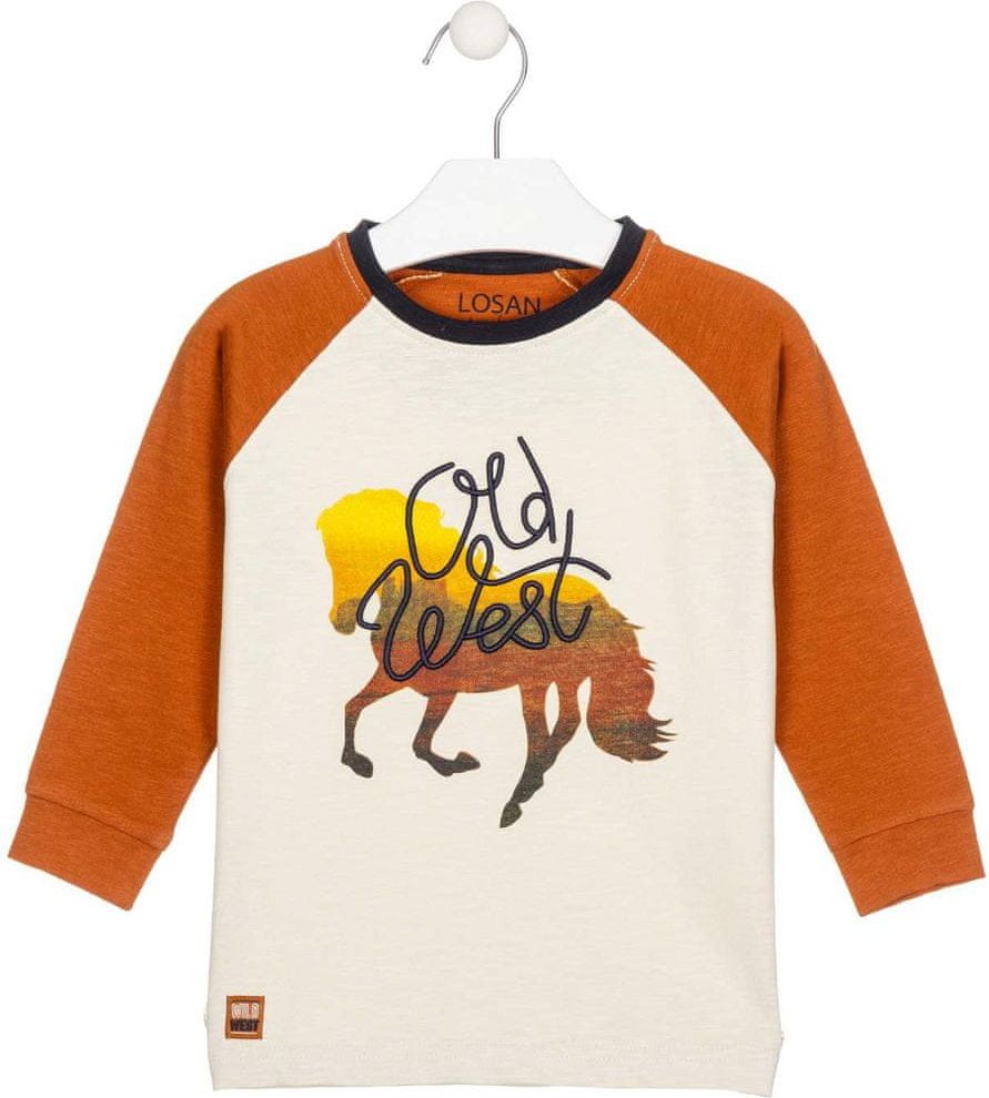 Losan chlapecké tričko s dlouhými rukávy 104 oranžová - obrázek 1