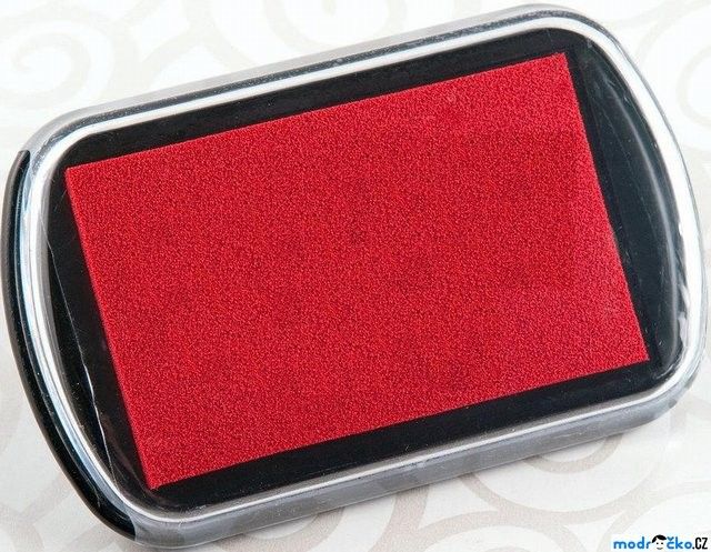 Razítkovací polštářek - Velký, barva červená - obrázek 1