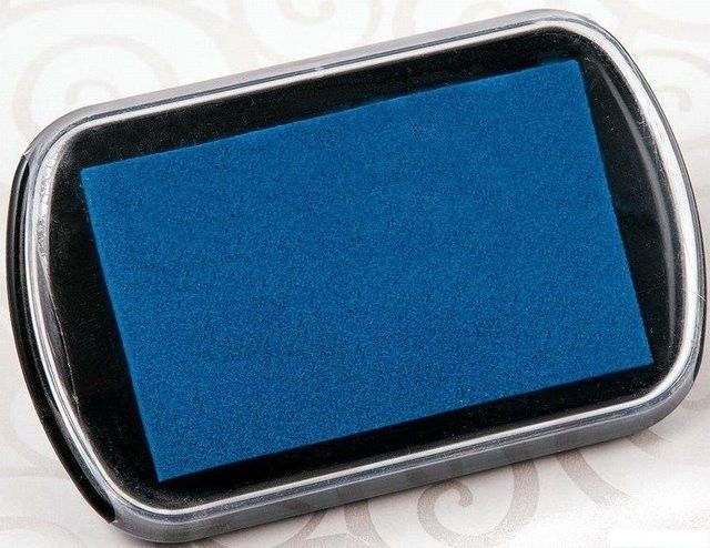 Razítkovací polštářek - Velký, barva modrá - obrázek 1