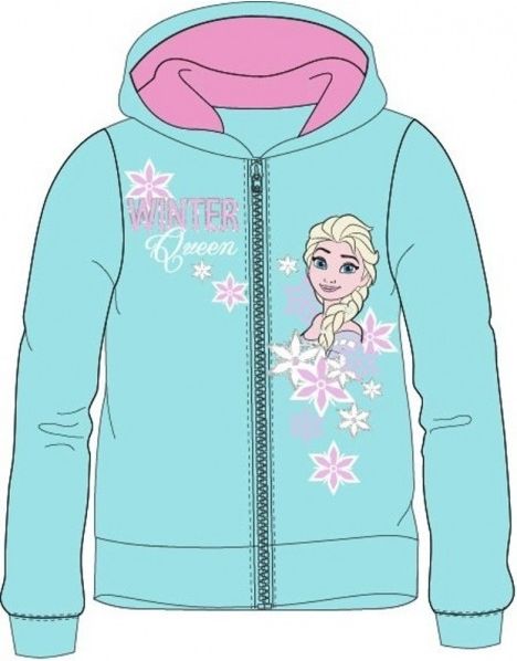 E plus M - Dívčí / dětská mikina s kapucí Ledové království - Elsa - Frozen - modrá 104 - obrázek 1
