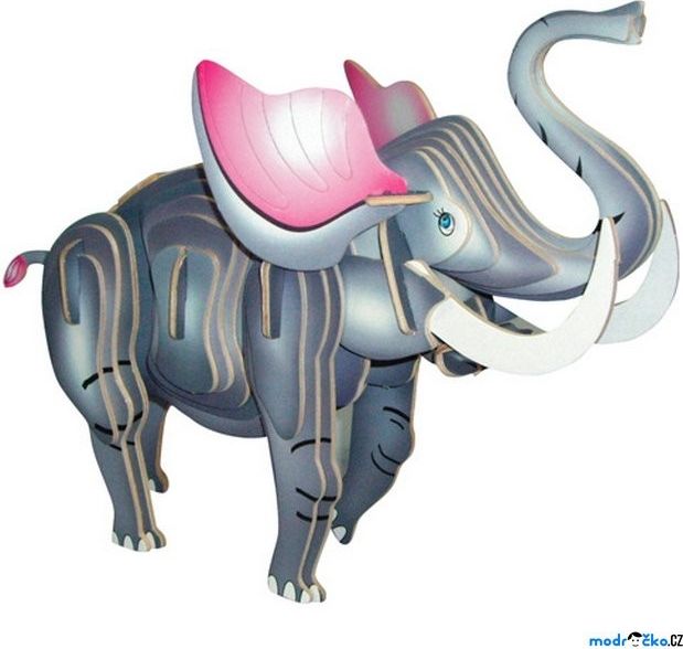 3D Puzzle barevné - Slon - obrázek 1