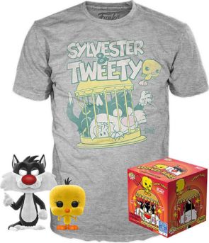 Funko POP! & Tee Box Looney Tunes - Sylvester & Tweety Exclusive M - obrázek 1