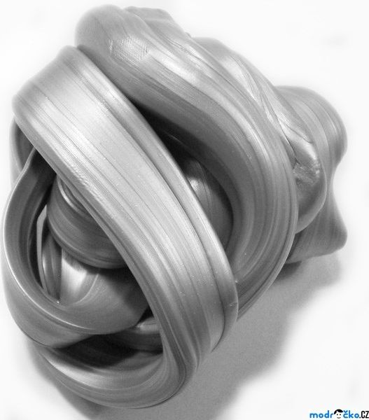Inteligentní plastelína - metalická, Zářivá stříbrná - obrázek 1