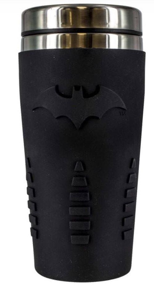 CurePink Nerezový cestovní hrnek DC Comics: Batman (objem 450 ml) - obrázek 1