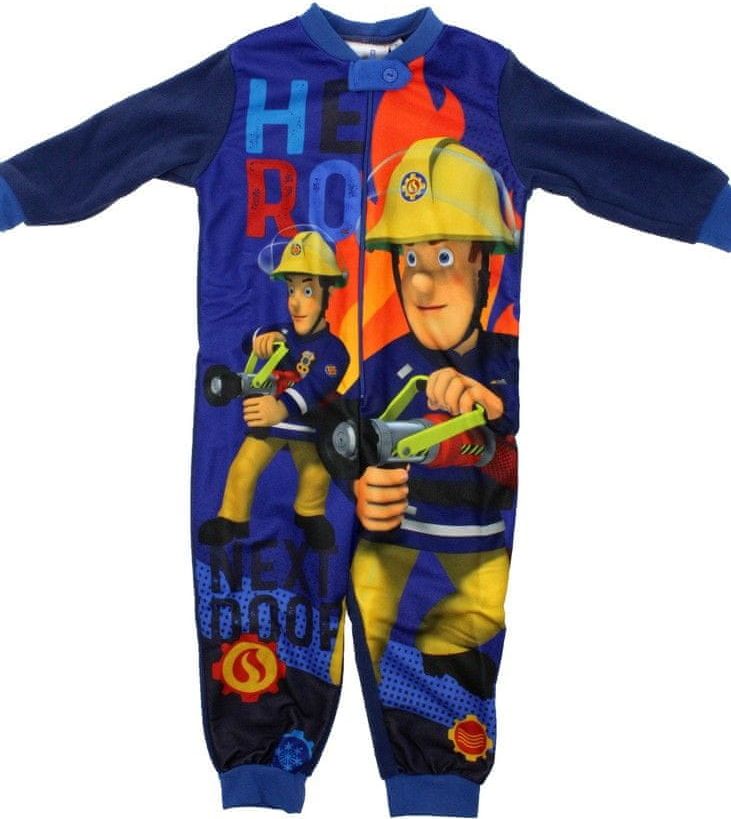 SETINO Chlapecké zateplené pyžamo overal - Požárník Sam - tmavě modré - 98 / 2–3 let - obrázek 1