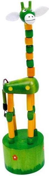 Mačkací figurka - Žirafa velká, Zelená (Legler) - obrázek 1