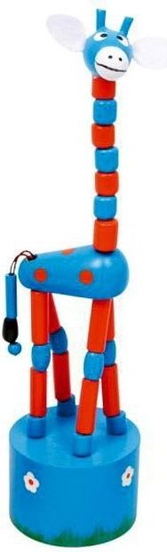 Mačkací figurka - Žirafa velká, Modrá (Legler) - obrázek 1