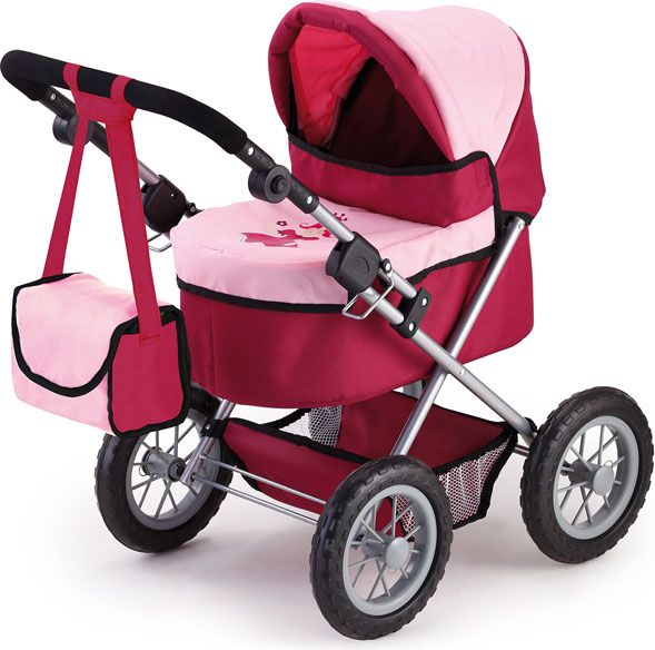 BAYER DESIGN Kočárek pro panenky Trendy bordó 13014 67x41x67 cm - obrázek 1