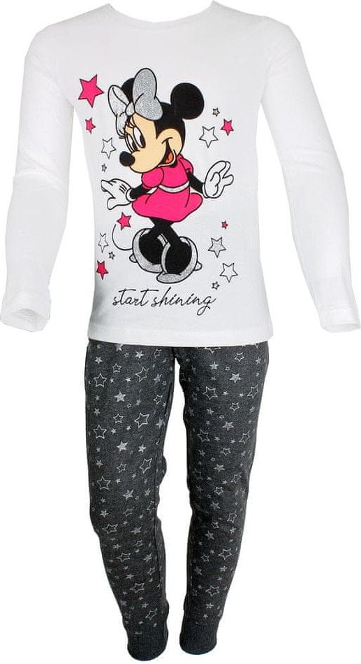 Eplusm Dívčí bavlněné pyžamo "Minnie mouse" - šedá - 98 / 2–3 let - obrázek 1