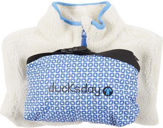 DUCKSDAY Bunda 3v1 s odnímatelnou fleecovou mikinou funky blue/off-white sherpa 02Y - obrázek 4