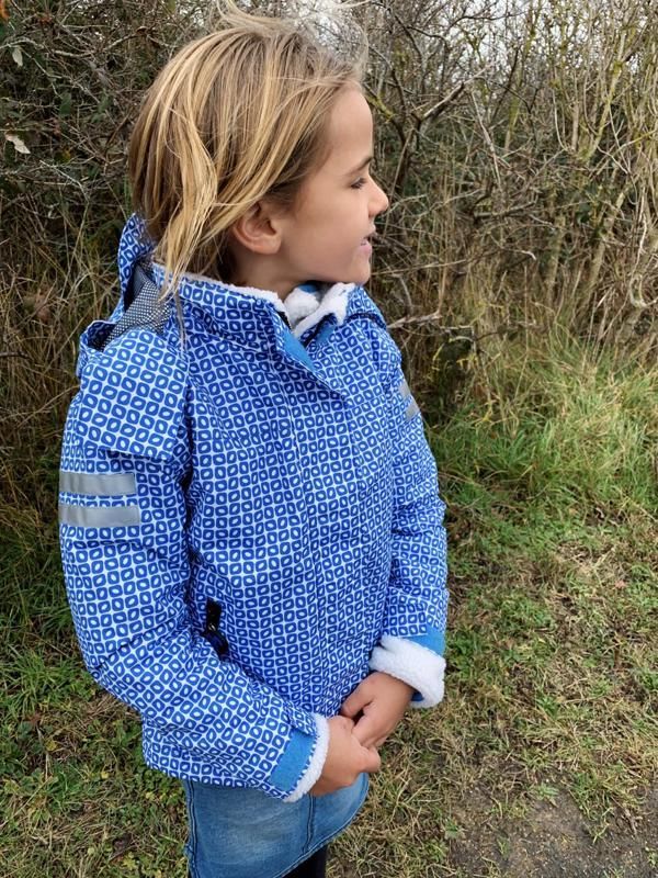DUCKSDAY Bunda 3v1 s odnímatelnou fleecovou mikinou funky blue/off-white sherpa 02Y - obrázek 8