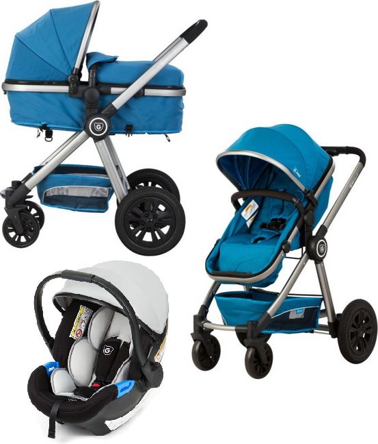 G-MINI Trojkombinace kočárek Grand Petro/šedá + Autosedačka GL Grey - obrázek 1