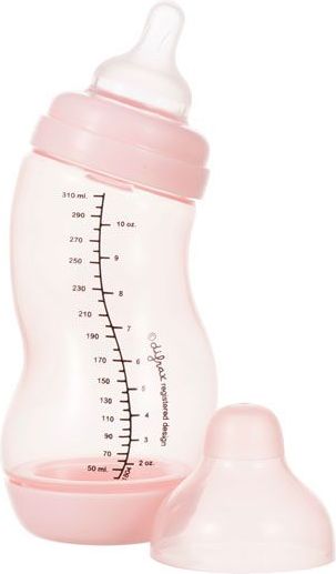 Kojenecká S-lahvička antikoliková široká 310 ml Difrax Růžová 2020 - obrázek 1