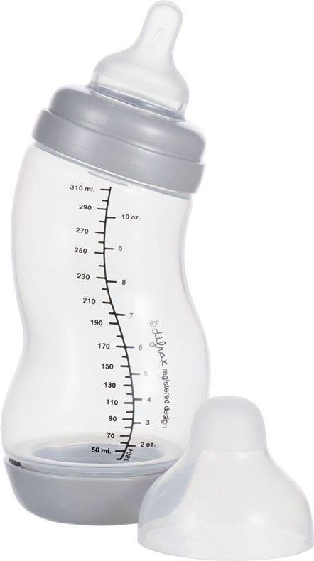 Kojenecká S-lahvička antikoliková široká 310 ml Difrax Stříbrná 2020 - obrázek 1