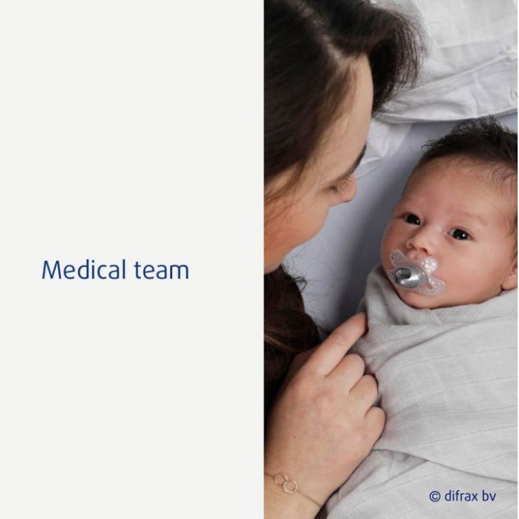 Silikonové šidítko Difrax Dental Blue - obrázek 2