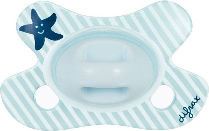 Silikonové šidítko Difrax Dental Blue Novorozenecký - obrázek 1