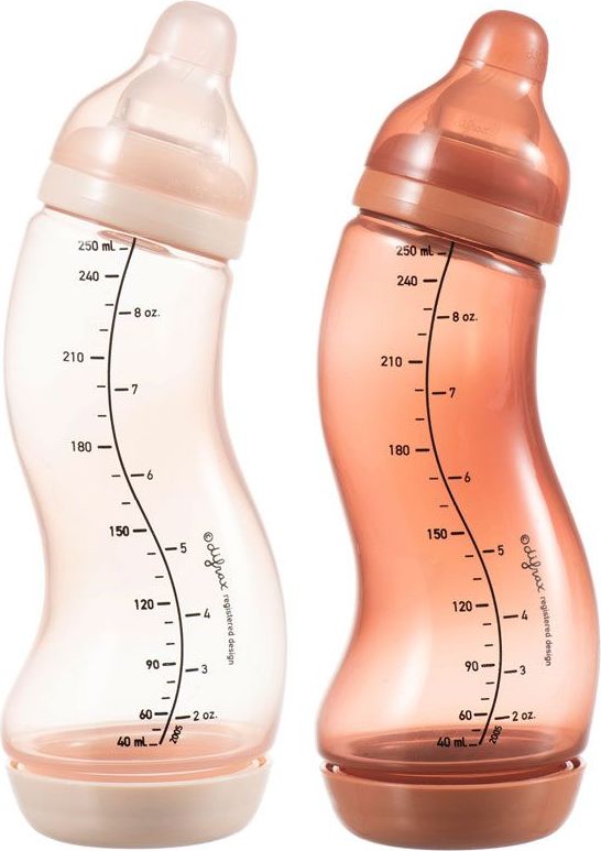 Sada 2 ks kojeneckých S-lahviček antikolik 250 ml Difrax - obrázek 1