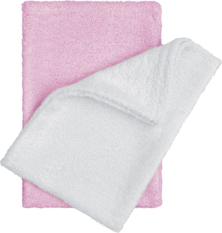 Koupací žínky +rukavice 2 ks T-Tomi White and Pink 2020 - obrázek 1