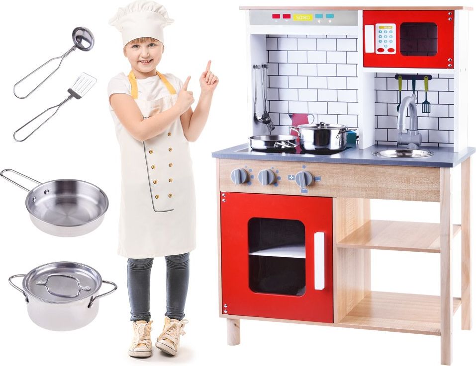 Mamido  Dětská dřevěná kuchyňka s vybavením - obrázek 1