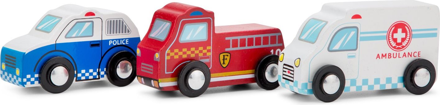New Classic Toys Sada 3 dřevěných autíček - obrázek 1