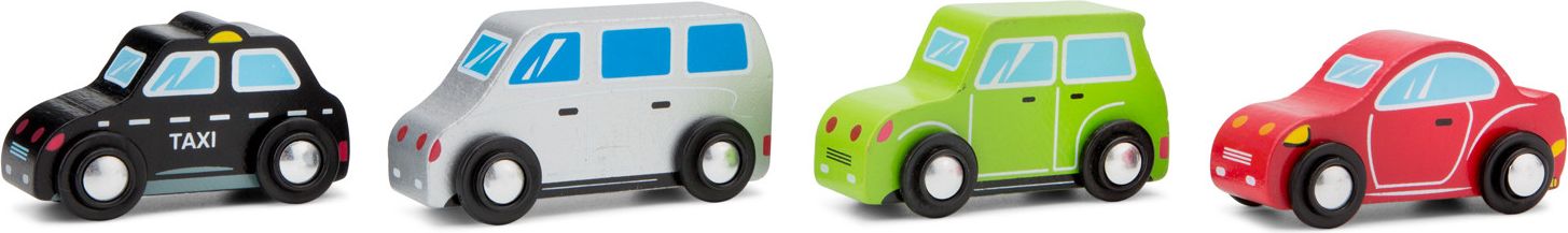 New Classic Toys Sada 4 dřevěných autíček - obrázek 3