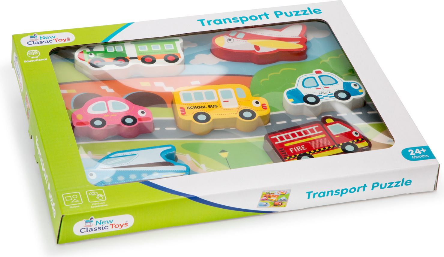 New Classic Toys Dřevěné vkládací puzzle doprava - obrázek 3