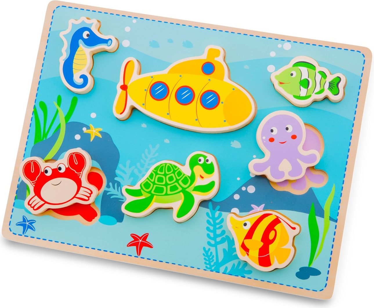 New Classic Toys Dřevěné vkládací puzzle moře - obrázek 1