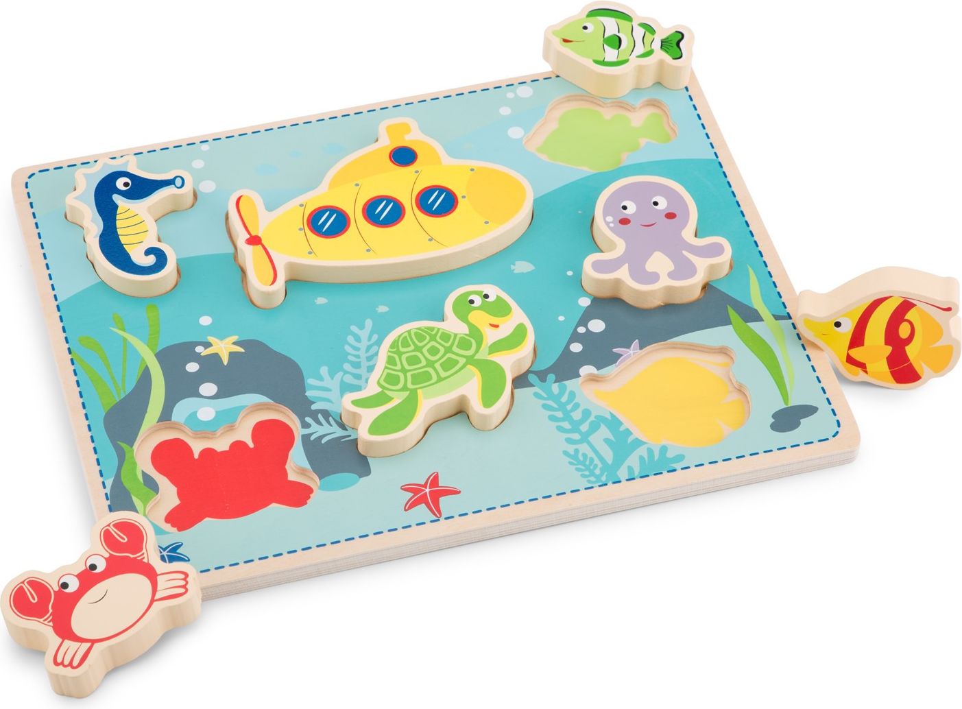 New Classic Toys Dřevěné vkládací puzzle moře - obrázek 2