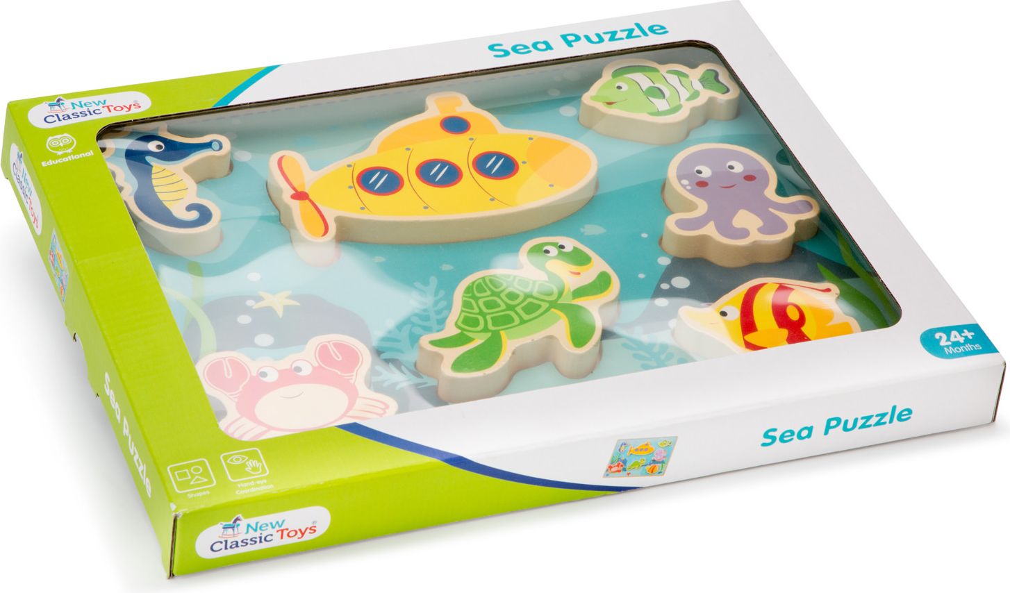 New Classic Toys Dřevěné vkládací puzzle moře - obrázek 5