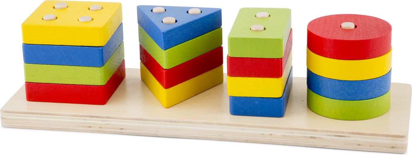 New Classic Toys Dřevěné nasazovací puzzle geometrické tvary - obrázek 3