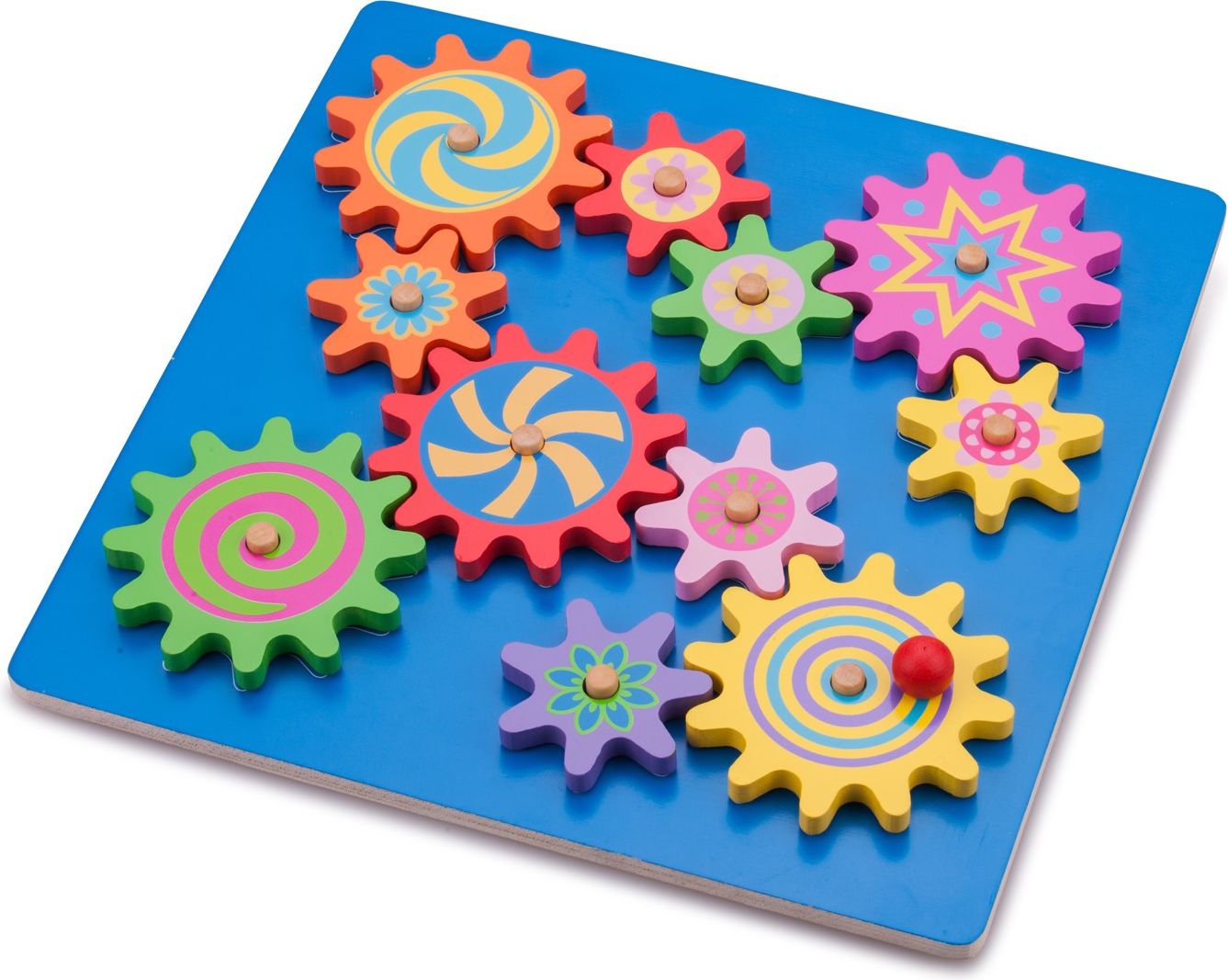 New Classic Toys Dřevěné puzzle ozubená kolečka - obrázek 1