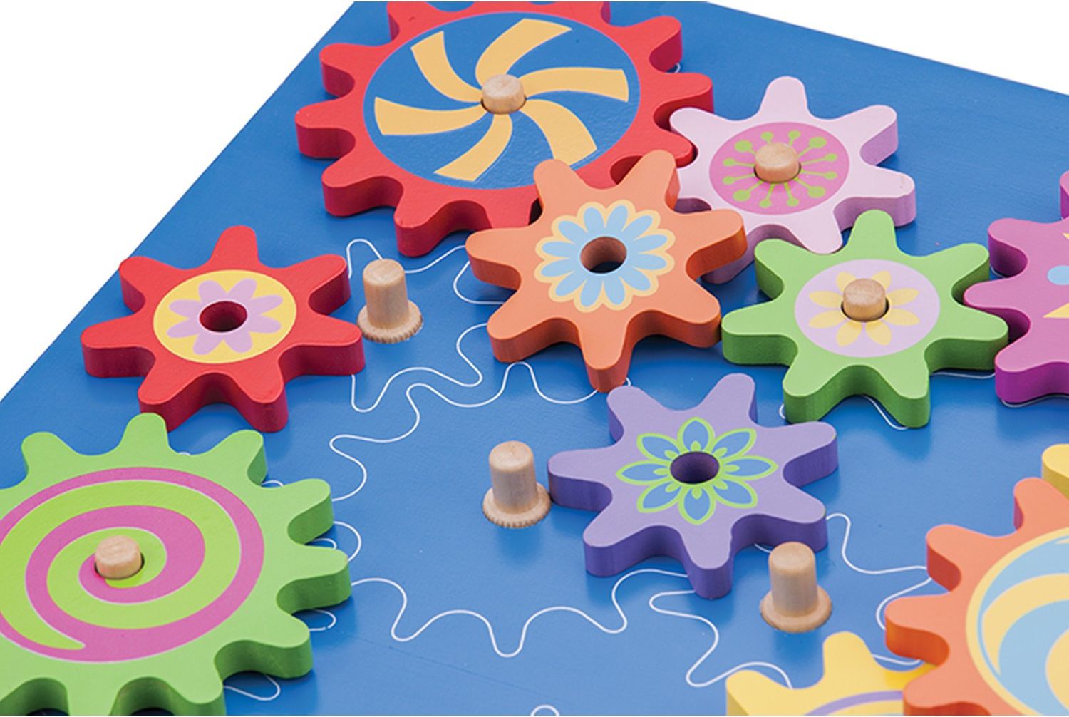 New Classic Toys Dřevěné puzzle ozubená kolečka - obrázek 2