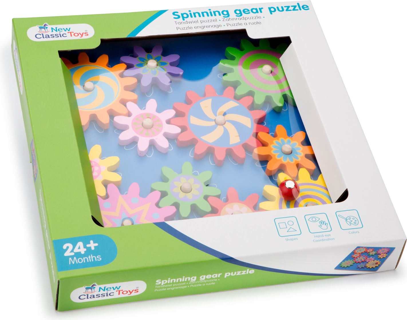 New Classic Toys Dřevěné puzzle ozubená kolečka - obrázek 3