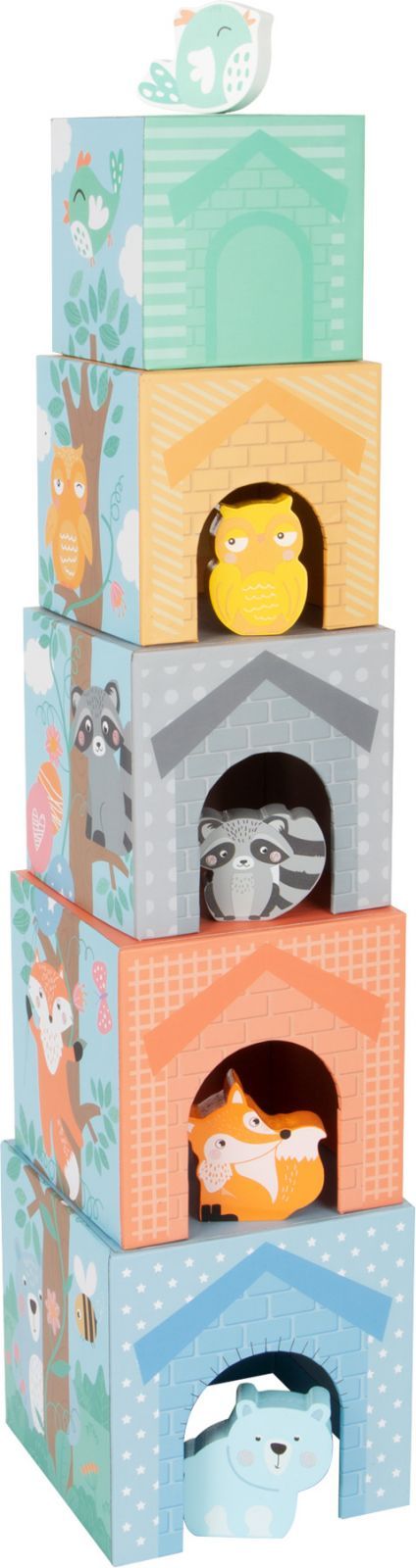 Small foot by Legler Small Foot Skládací věž pastelová se zvířátky - obrázek 4