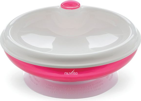 Nuvita Termo miska s přísavkou, Pastel pink - obrázek 1