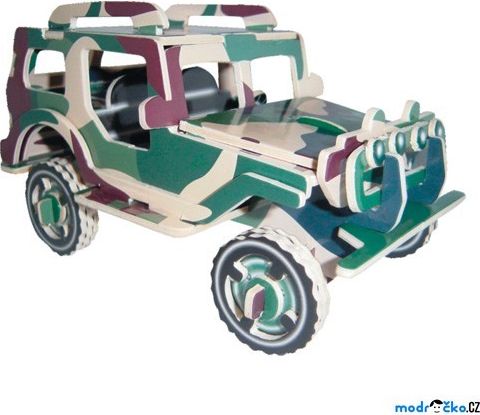 3D Puzzle barevné - Jeep - obrázek 1