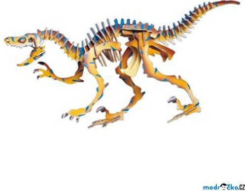 3D Puzzle barevné - Velociraptor - obrázek 1
