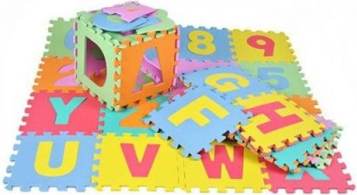 iMex Toys Pěnové puzzle 30x30cm 36 ks písmena a čísla - obrázek 1